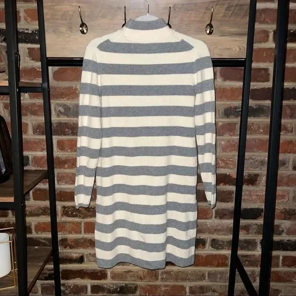 J. Crew Gray and White Striped Long Sleeve Dress - Picture 5 of 14